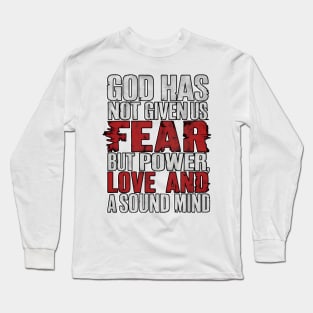 Power, Love, Sound Mind Scripture Tee Long Sleeve T-Shirt